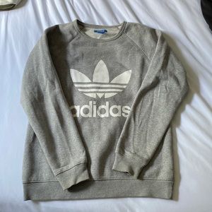 Side M grey adidas crewneck sweatshirt